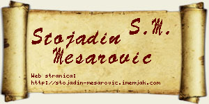 Stojadin Mesarović vizit kartica